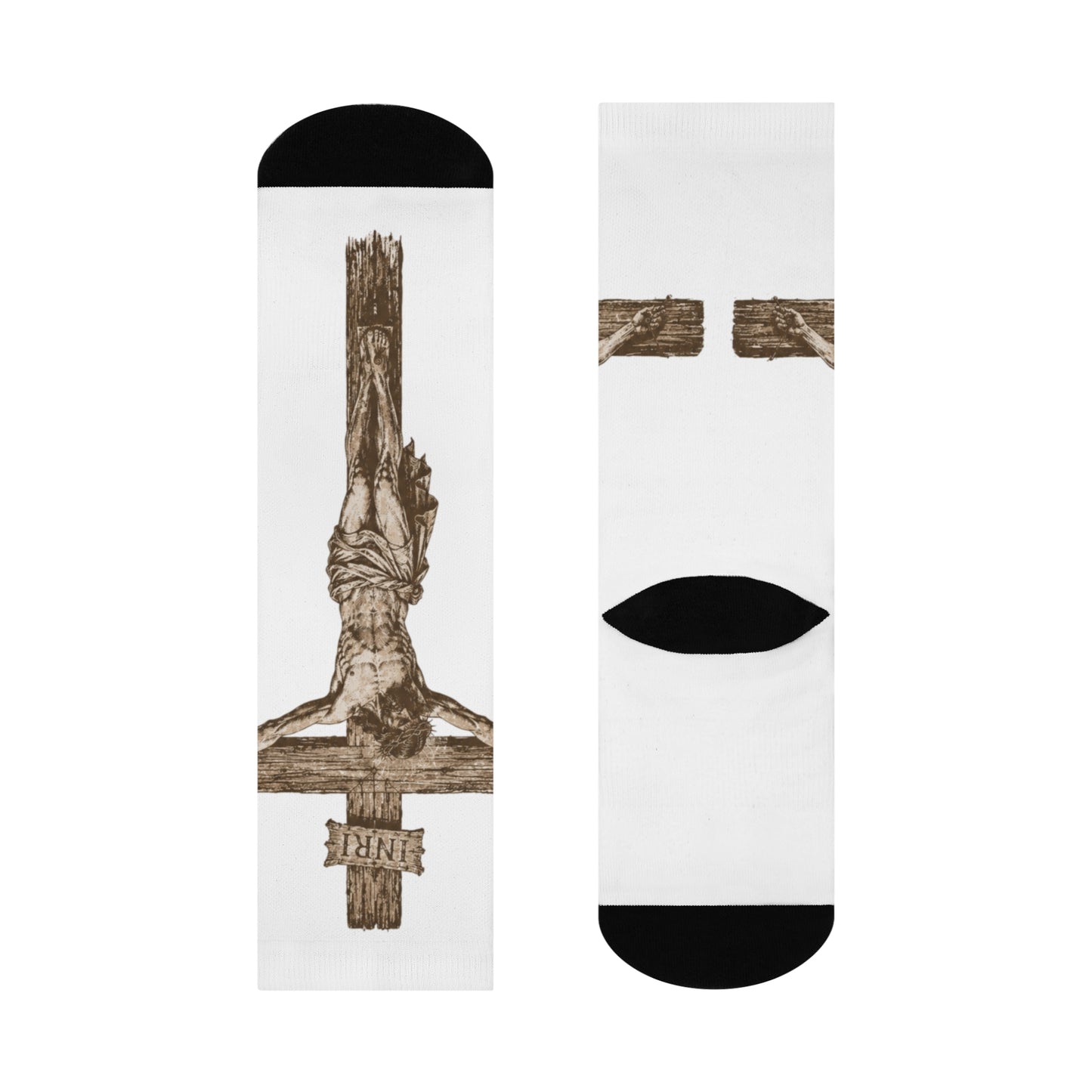 Crucifixion Crew Socks — Jesus Cross Cushioned Crew Socks