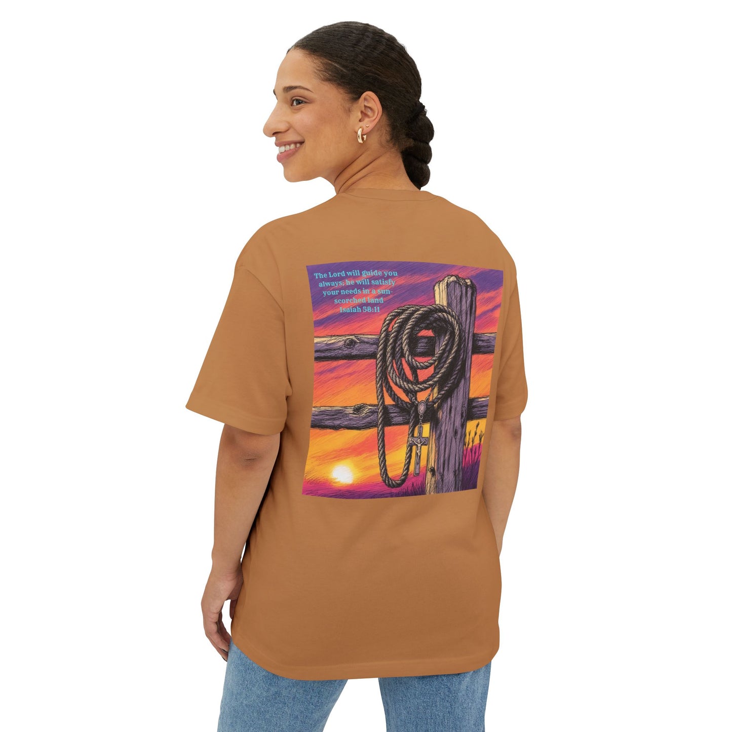 Isaiah 58:11 Ropin' Rosary T-shirt