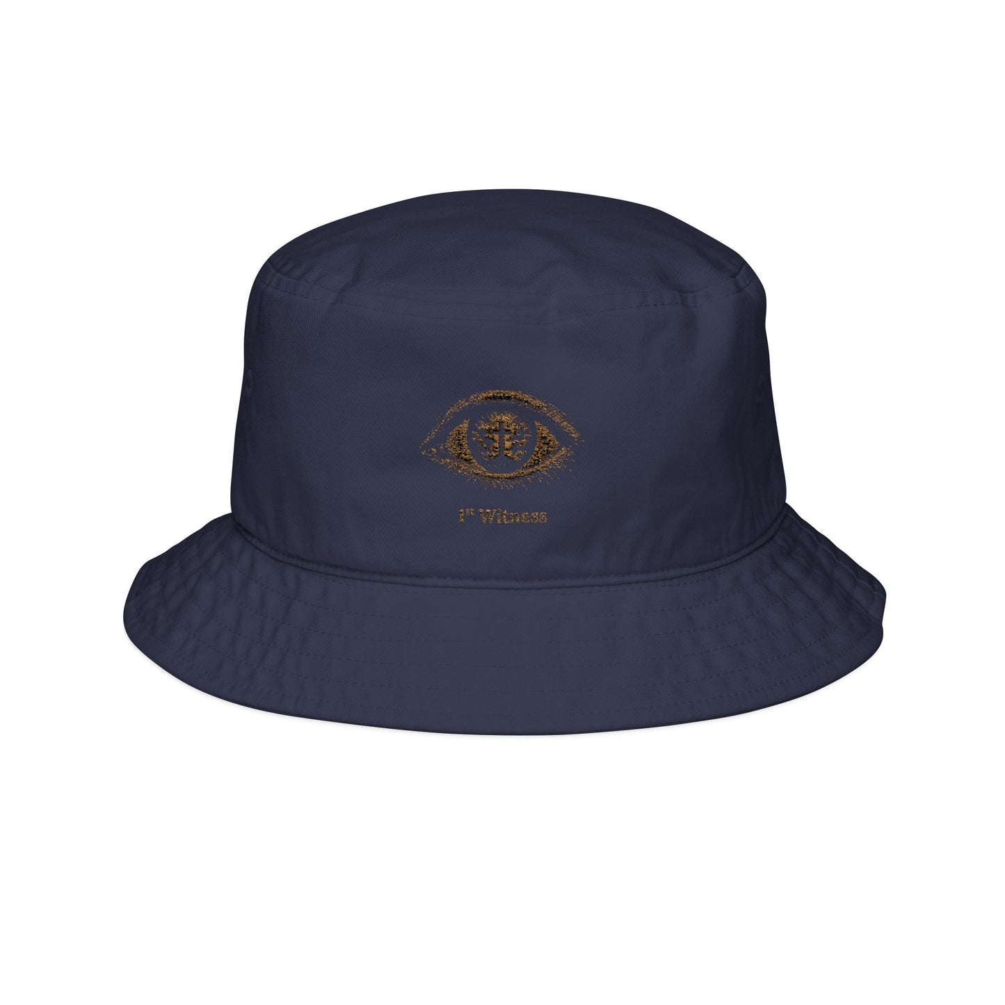 Embroidered Witness Bucket Hat — Luxe Gold Anchor Design