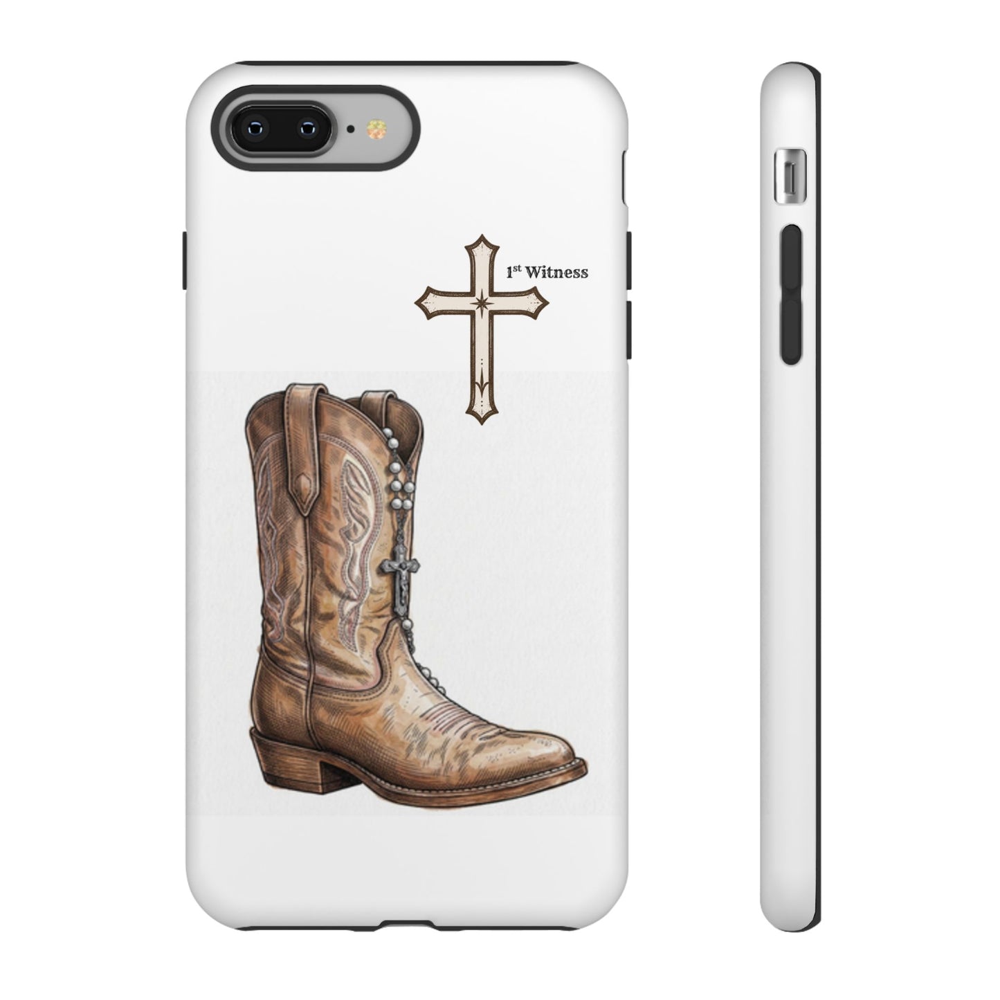 Rosary Cowboy Boot Phone Case — Western Brown Boot Protective iPhone Cover