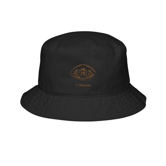 Embroidered Witness Bucket Hat — Luxe Gold Anchor Design