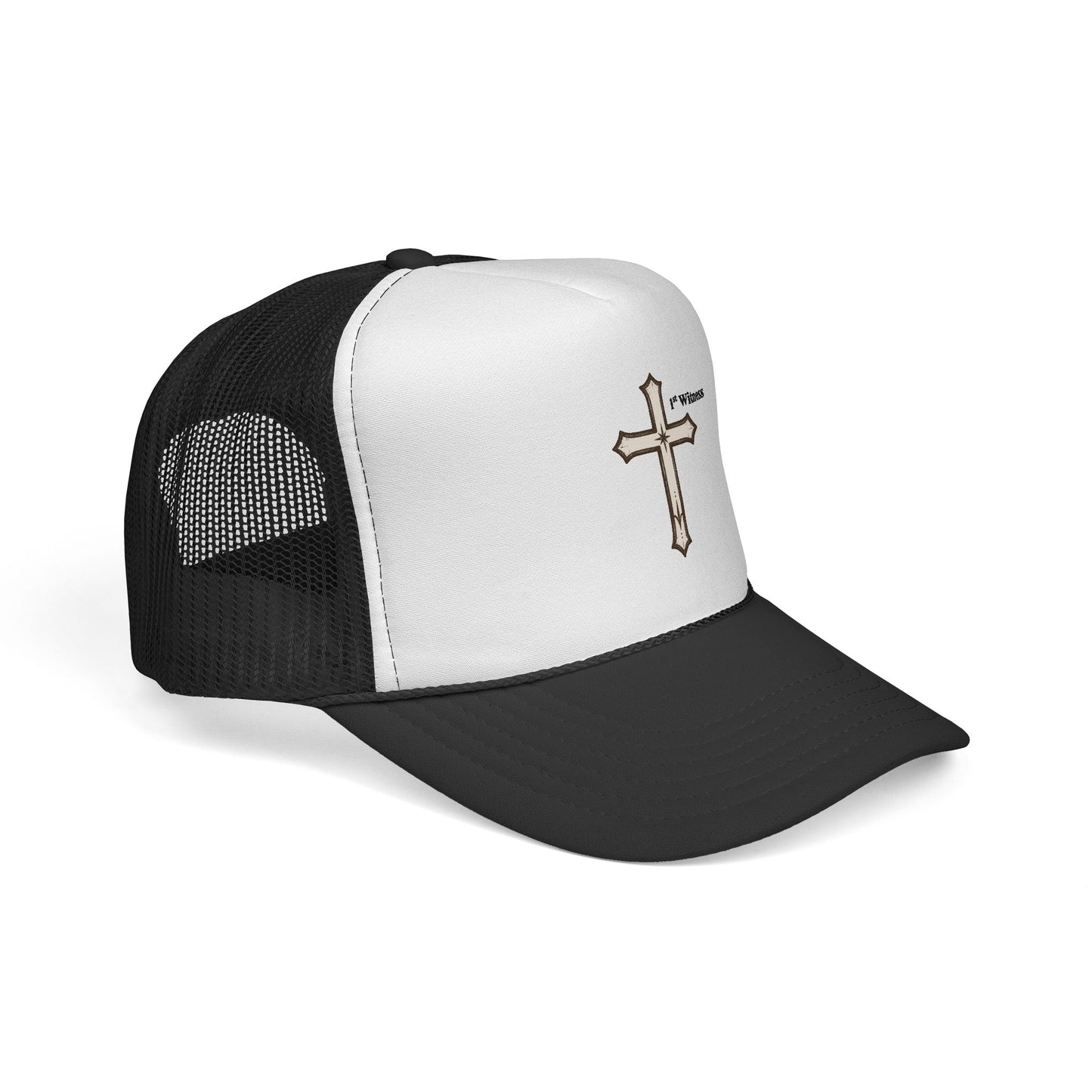 Cross Trucker Cap — Faith Baseball Hat with 'My Witness' Embroidered Design