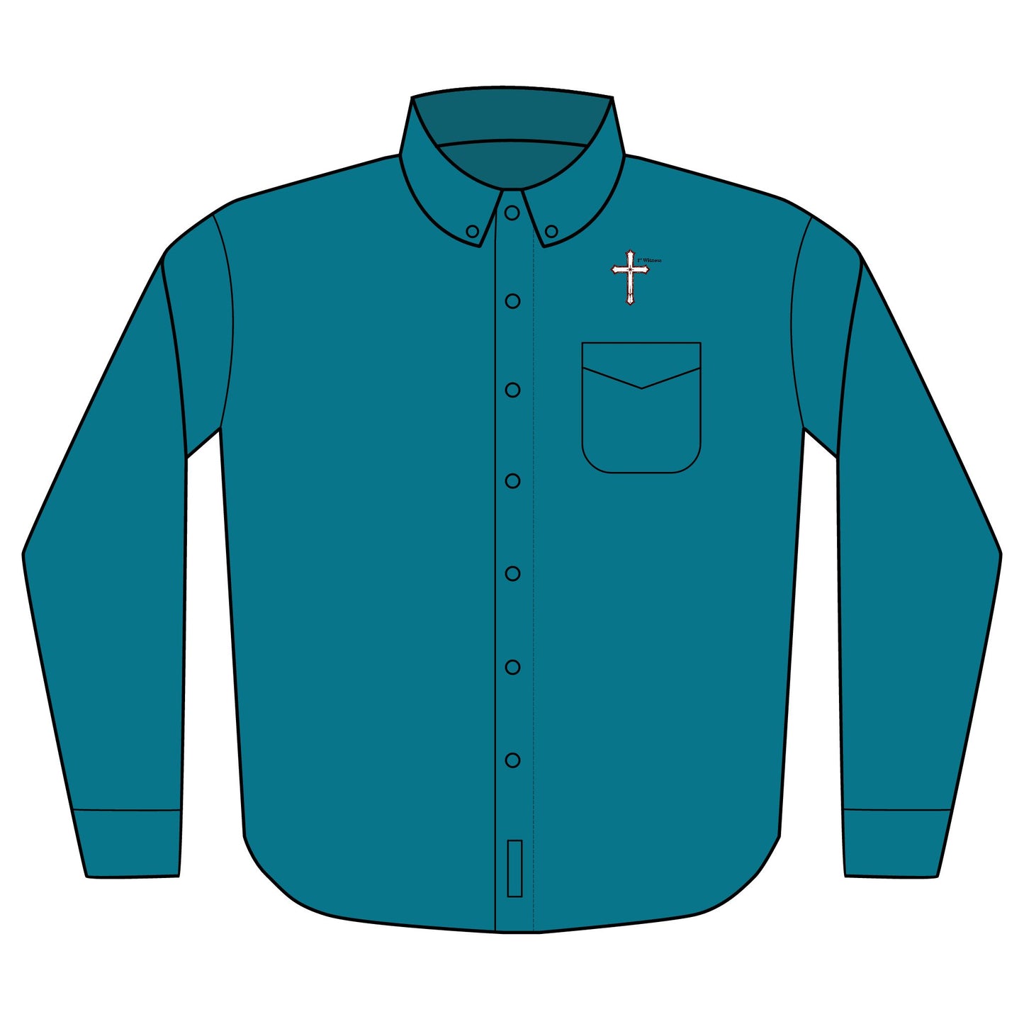 Embroidered Witness Logo Long Sleeve Shirt