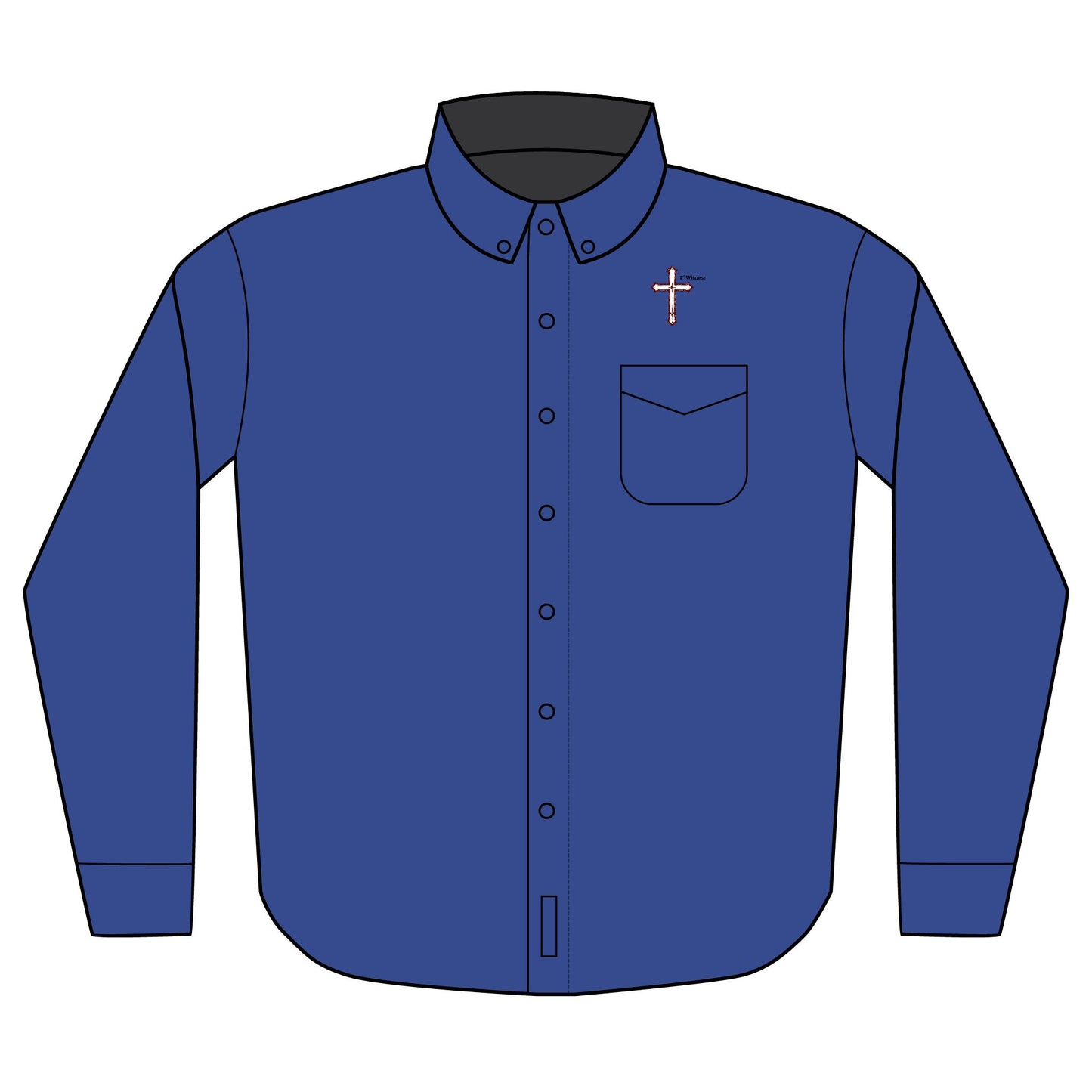 Embroidered Witness Logo Long Sleeve Shirt
