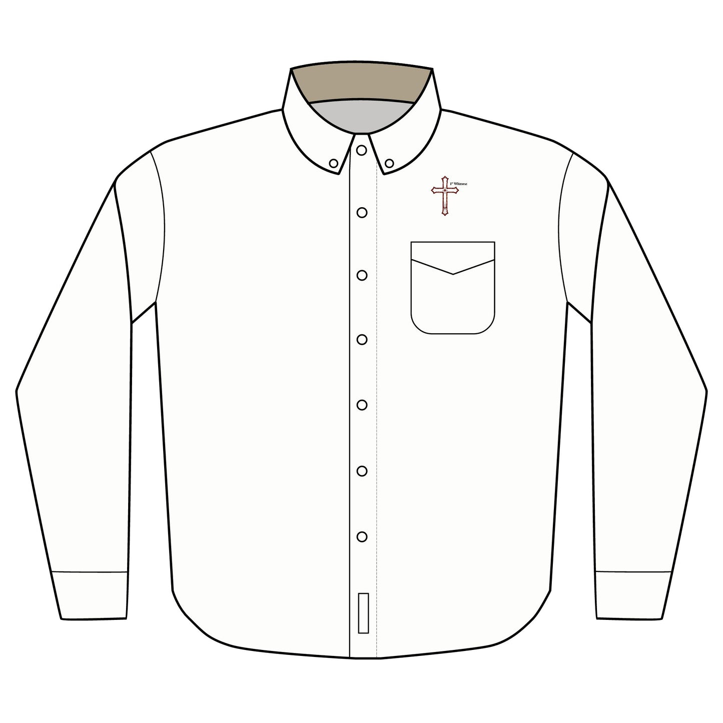 Embroidered Witness Logo Long Sleeve Shirt