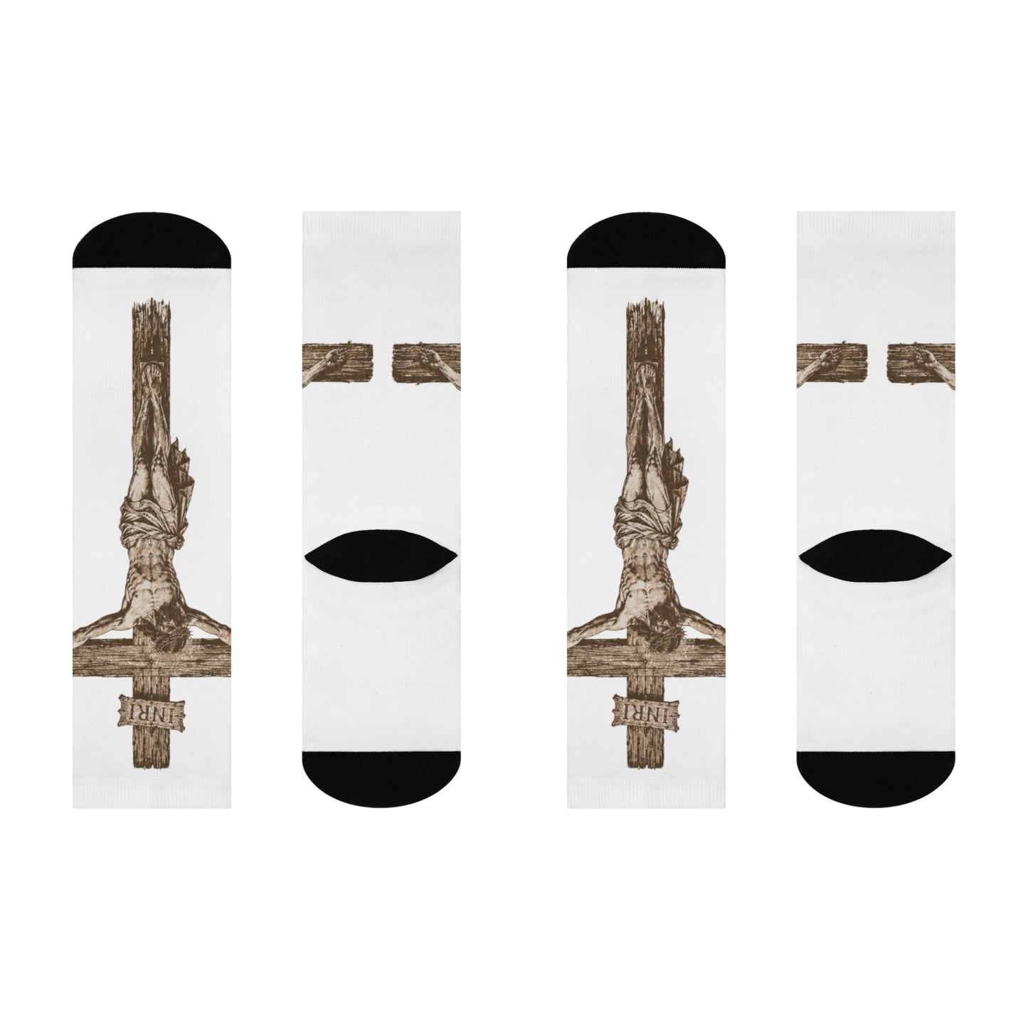 Crucifixion Crew Socks — Jesus Cross Cushioned Crew Socks