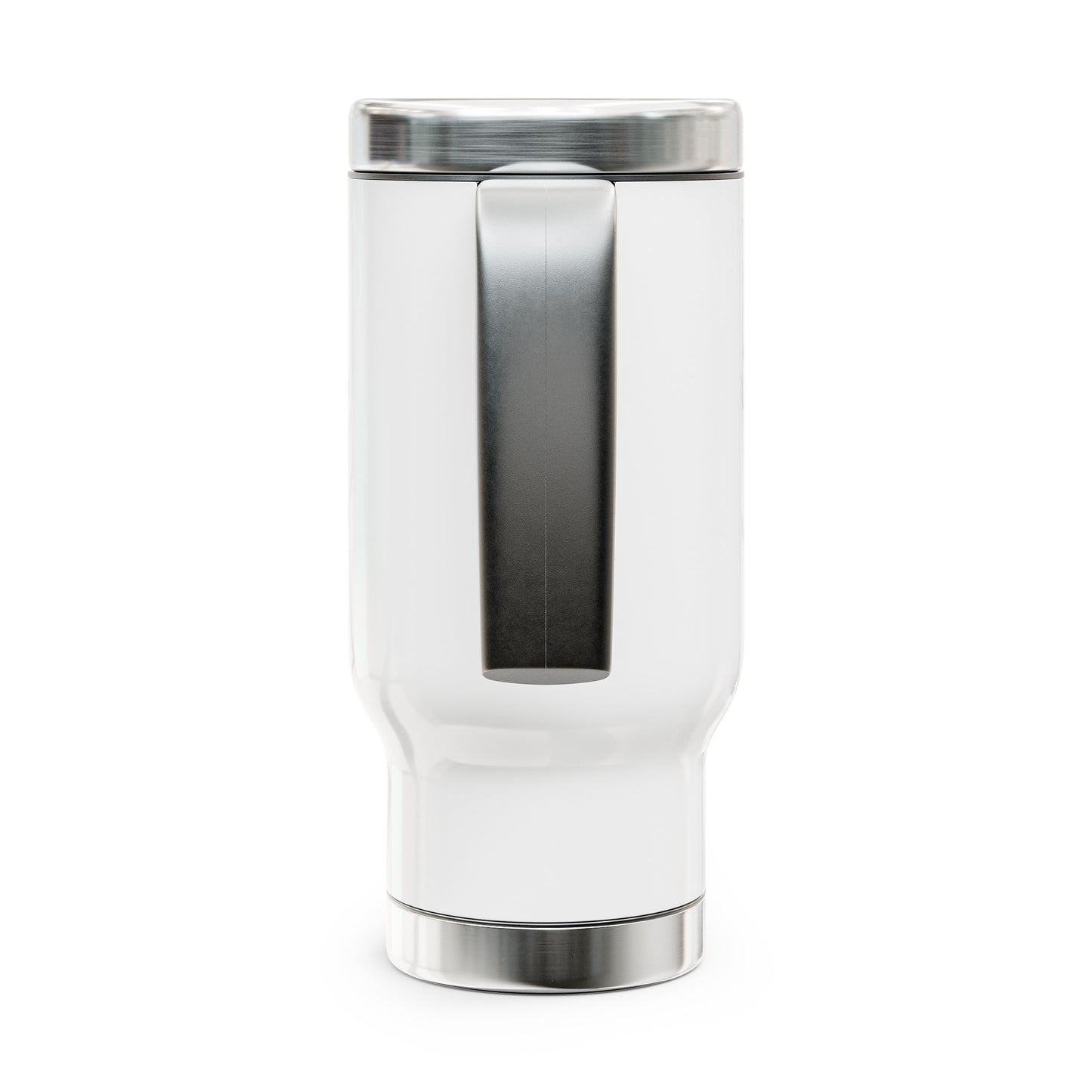 "Dandelion" 14oz Stainless Travel Mug with Cross "1st Witness" – Christian Faith Coffee Tumbler