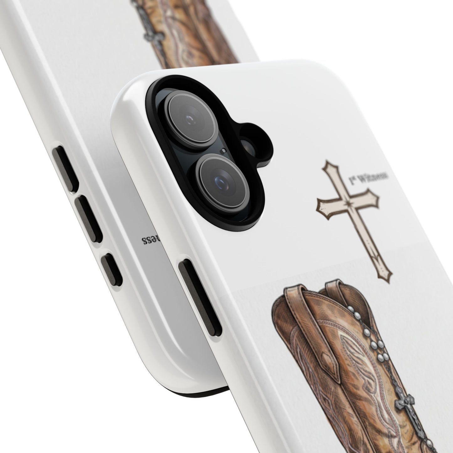 Rosary Cowboy Boot Phone Case — Western Brown Boot Protective iPhone Cover