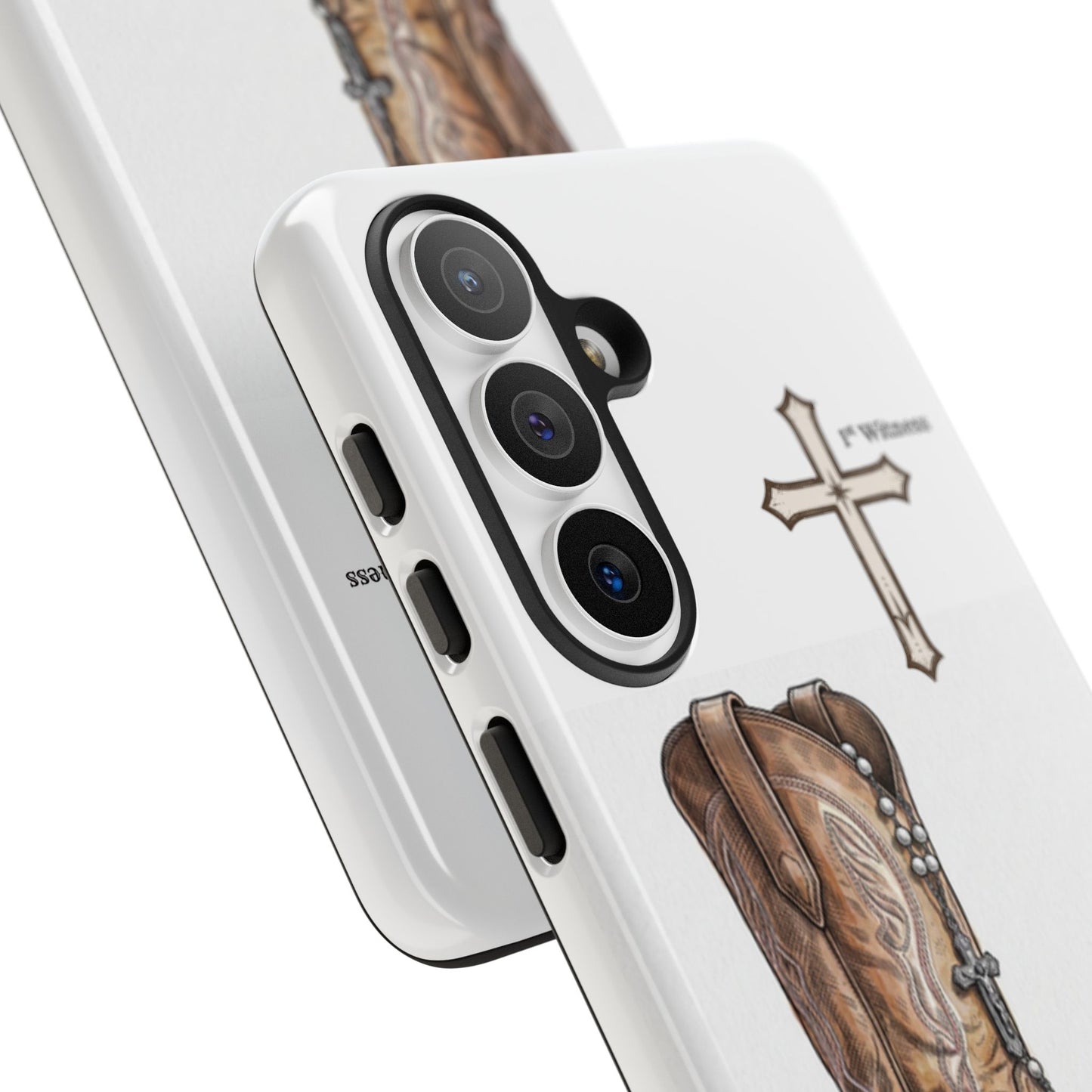 Rosary Cowboy Boot Phone Case — Western Brown Boot Protective iPhone Cover