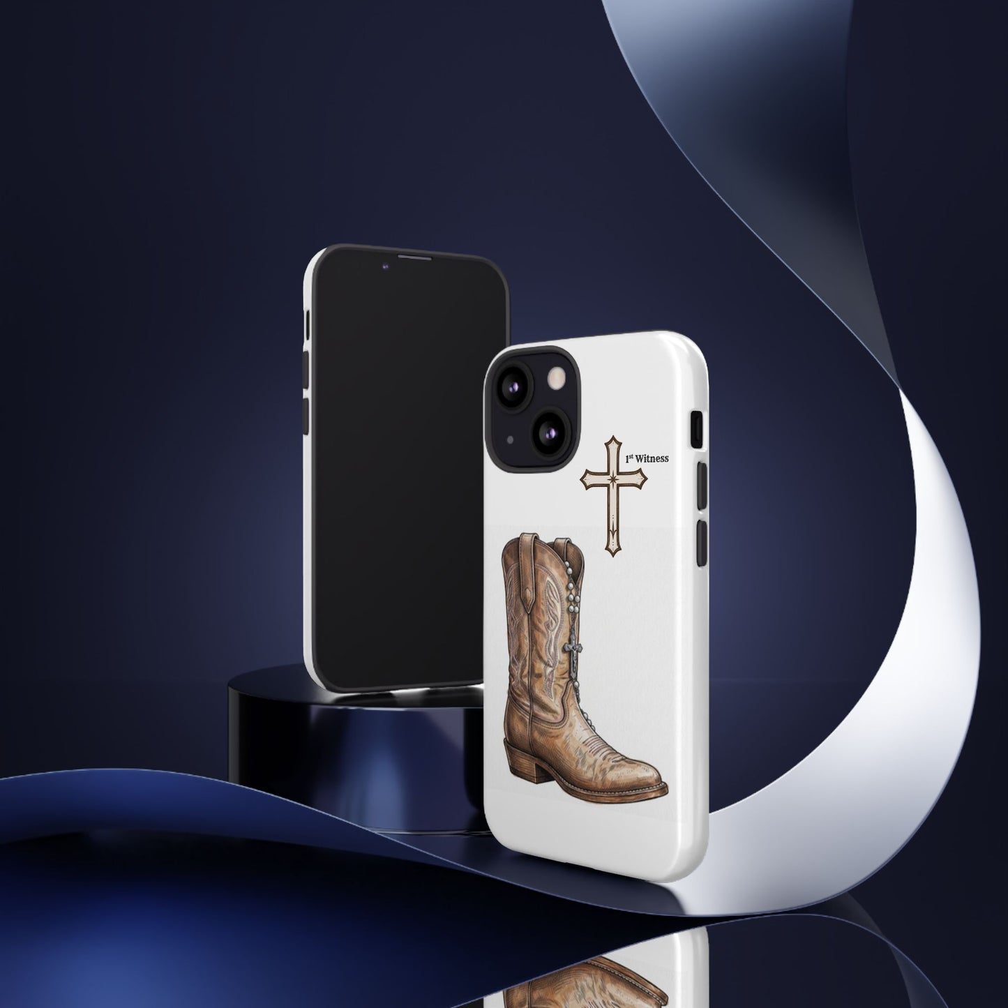 Rosary Cowboy Boot Phone Case — Western Brown Boot Protective iPhone Cover