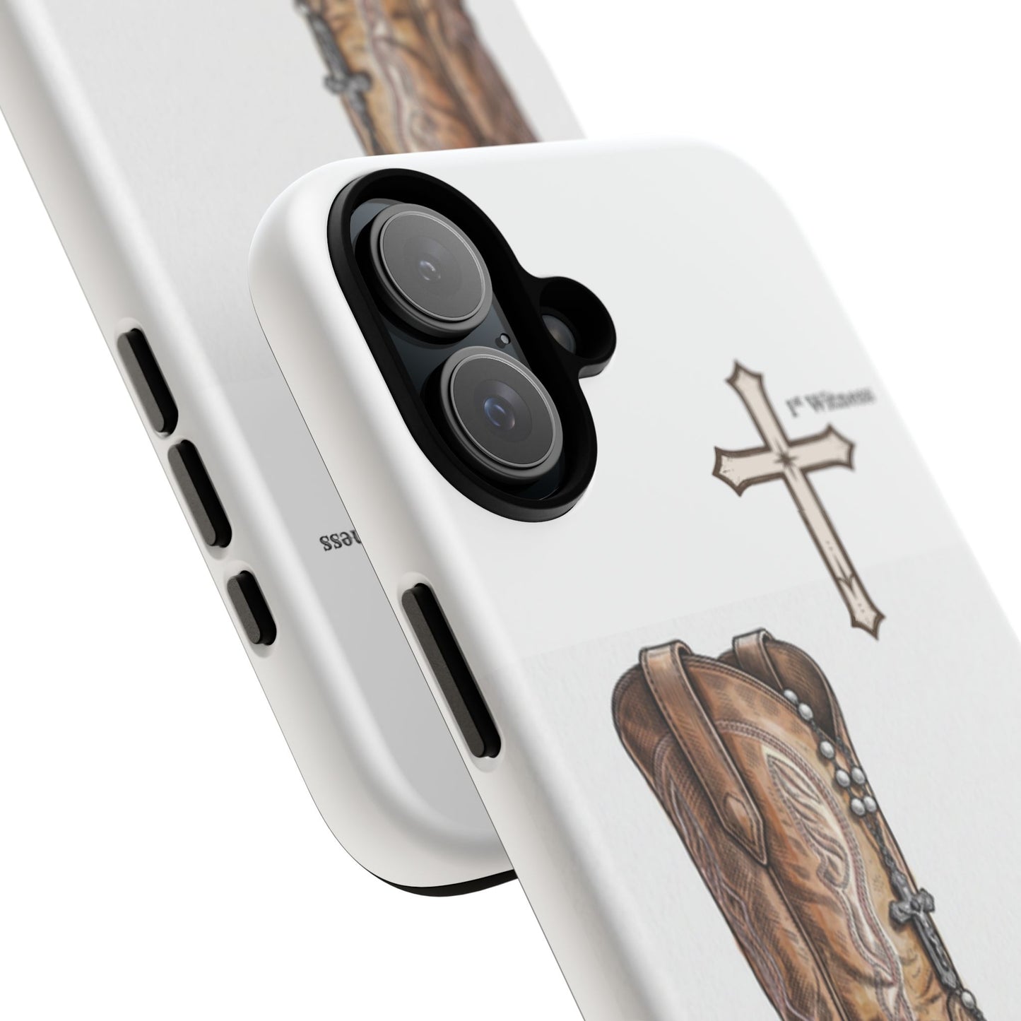 Rosary Cowboy Boot Phone Case — Western Brown Boot Protective iPhone Cover