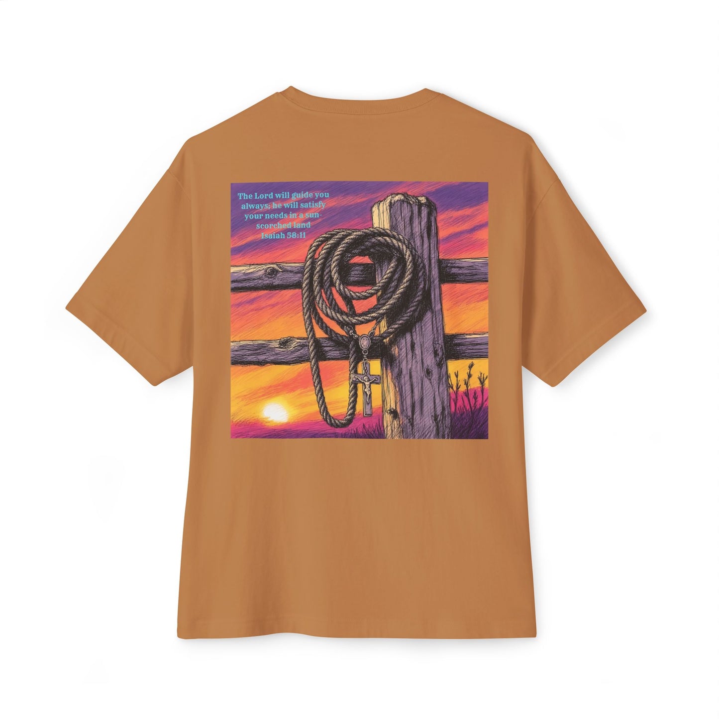 Isaiah 58:11 Ropin' Rosary T-shirt