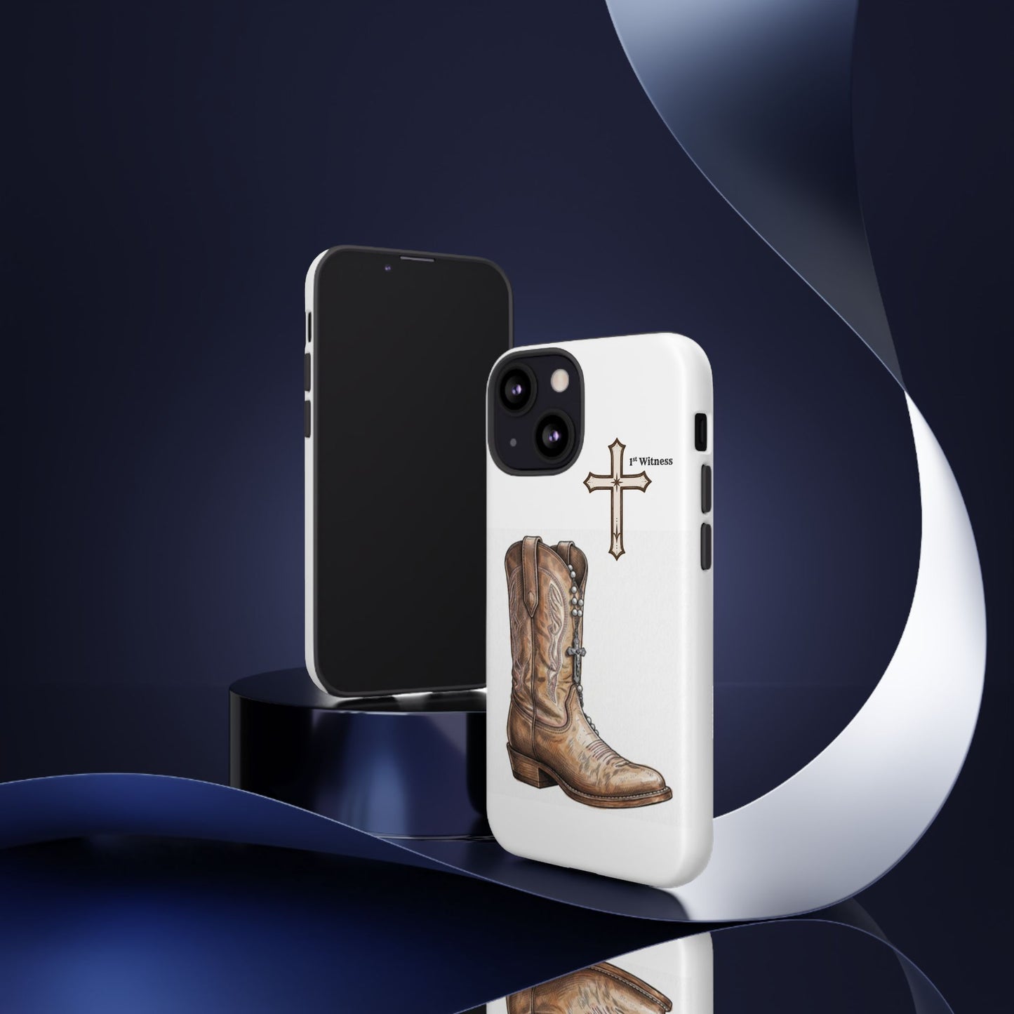 Rosary Cowboy Boot Phone Case — Western Brown Boot Protective iPhone Cover