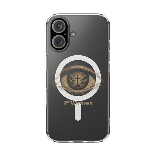 Clear Magnetic Phone Case — '1st Witness' Eye Cross