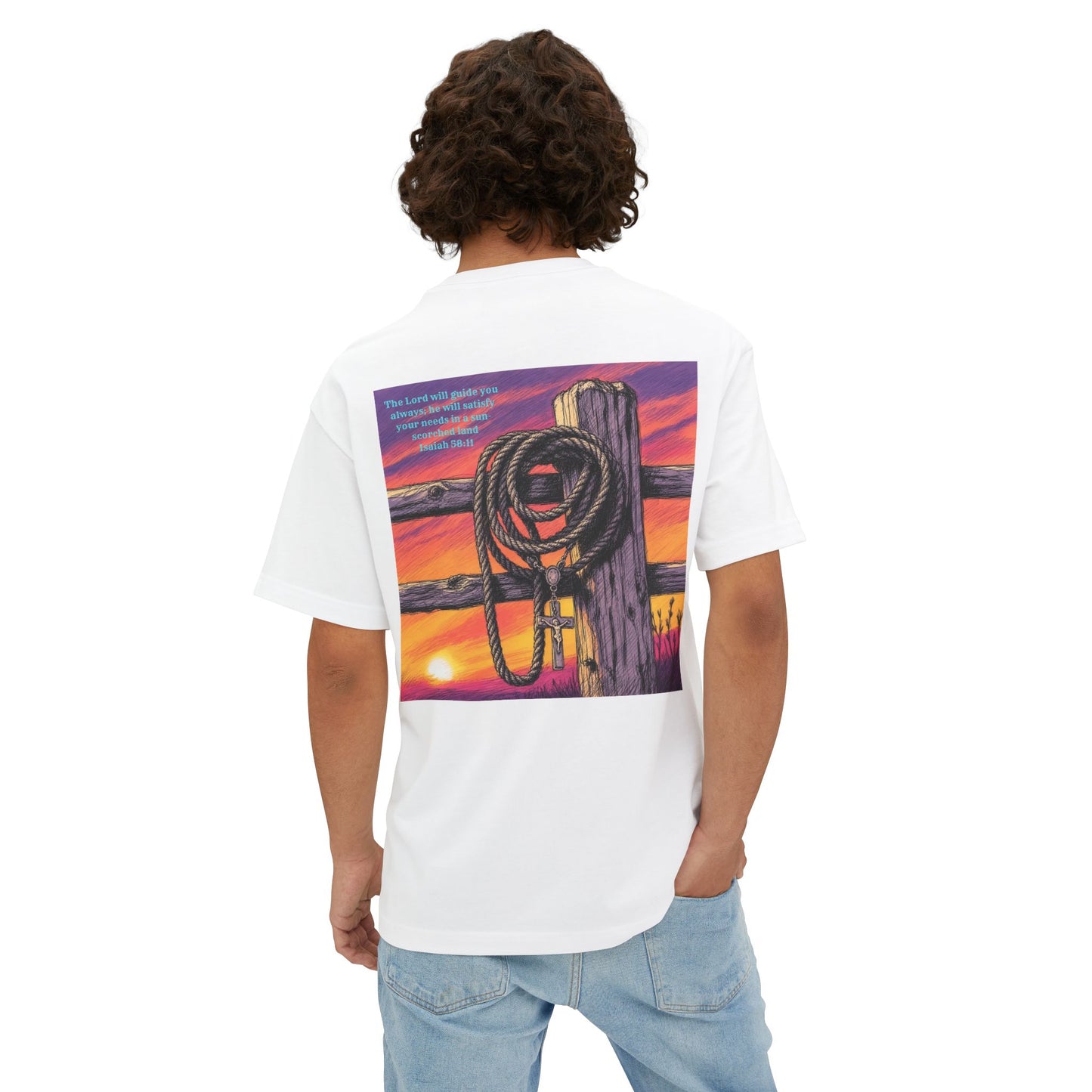 Isaiah 58:11 Ropin' Rosary T-shirt