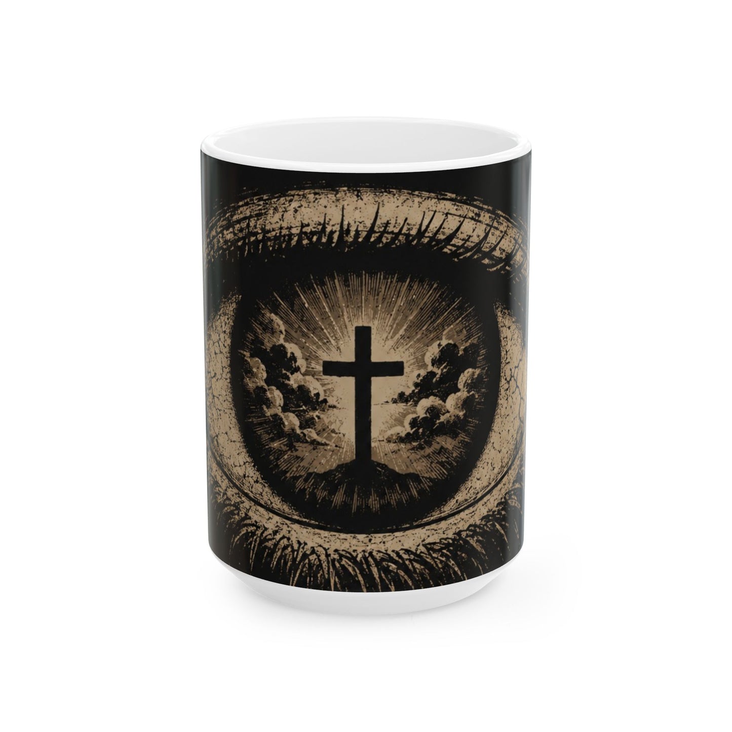 Witness Mug — Vintage Eye Design Christian Ceramic Coffee Cup (11oz, 15oz)