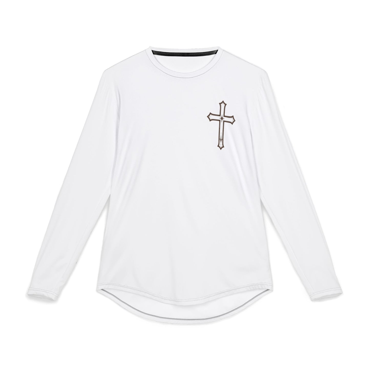Men's Witness UV Long Sleeve Shirt — '1st Witness' Cross Eye Back Graphic