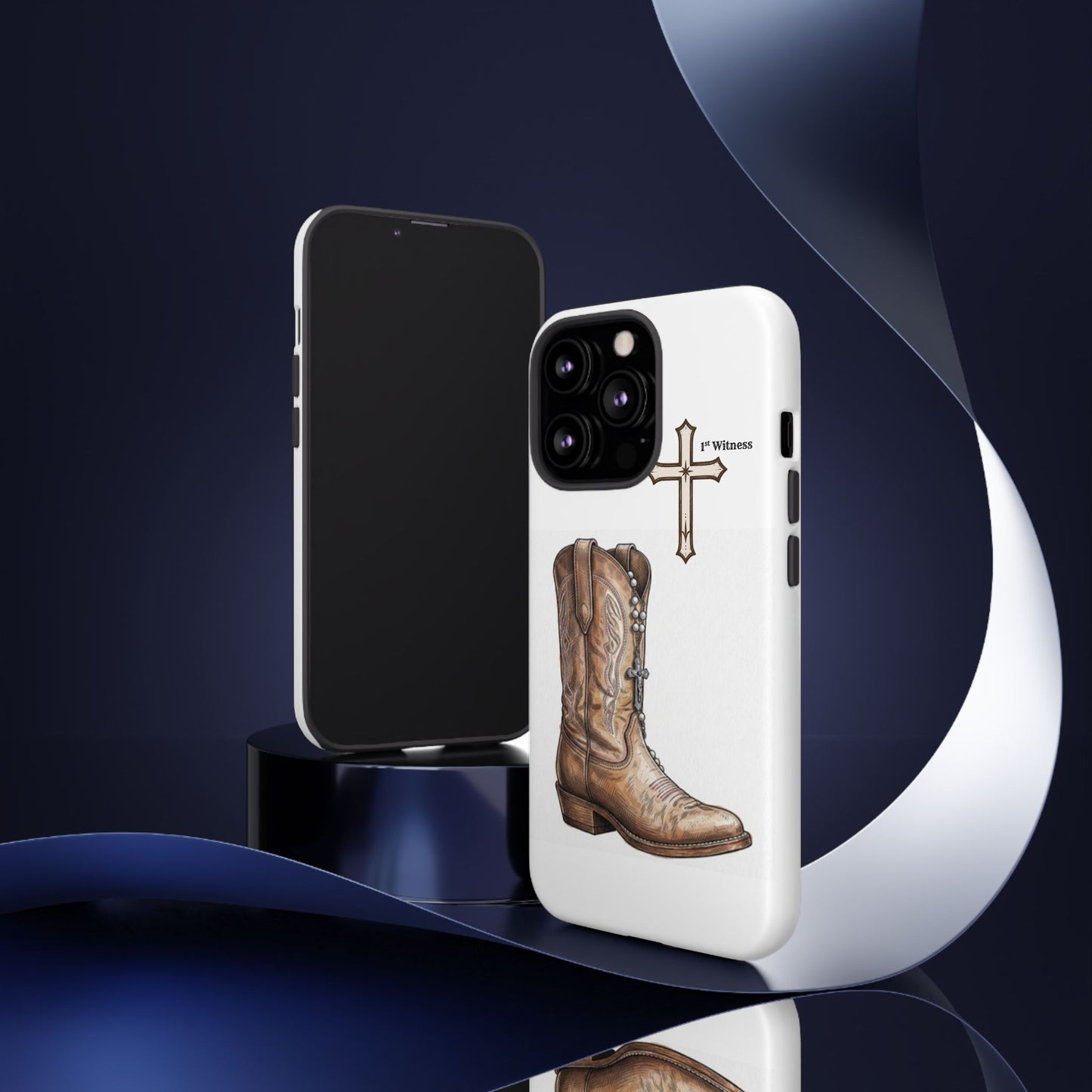 Rosary Cowboy Boot Phone Case — Western Brown Boot Protective iPhone Cover